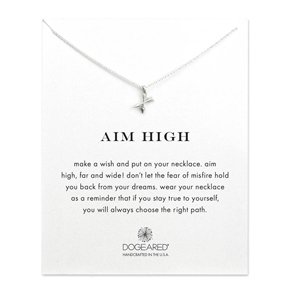 Aim High Crossing Arrows Reminder Sterling Silver